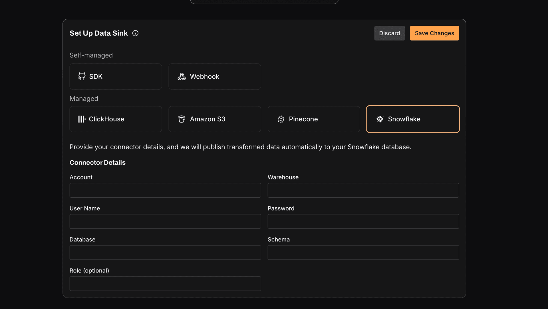 Integration screenshot