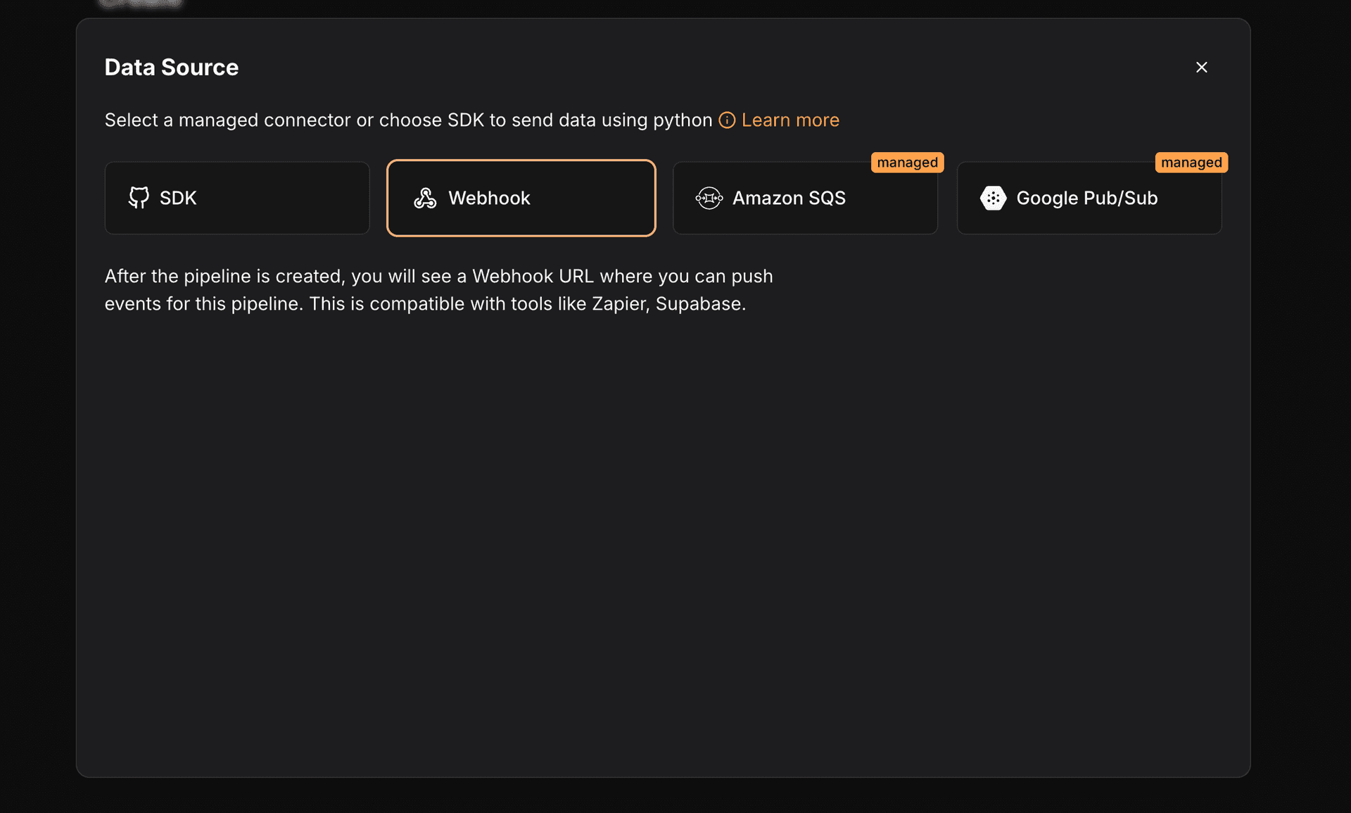 Integration screenshot